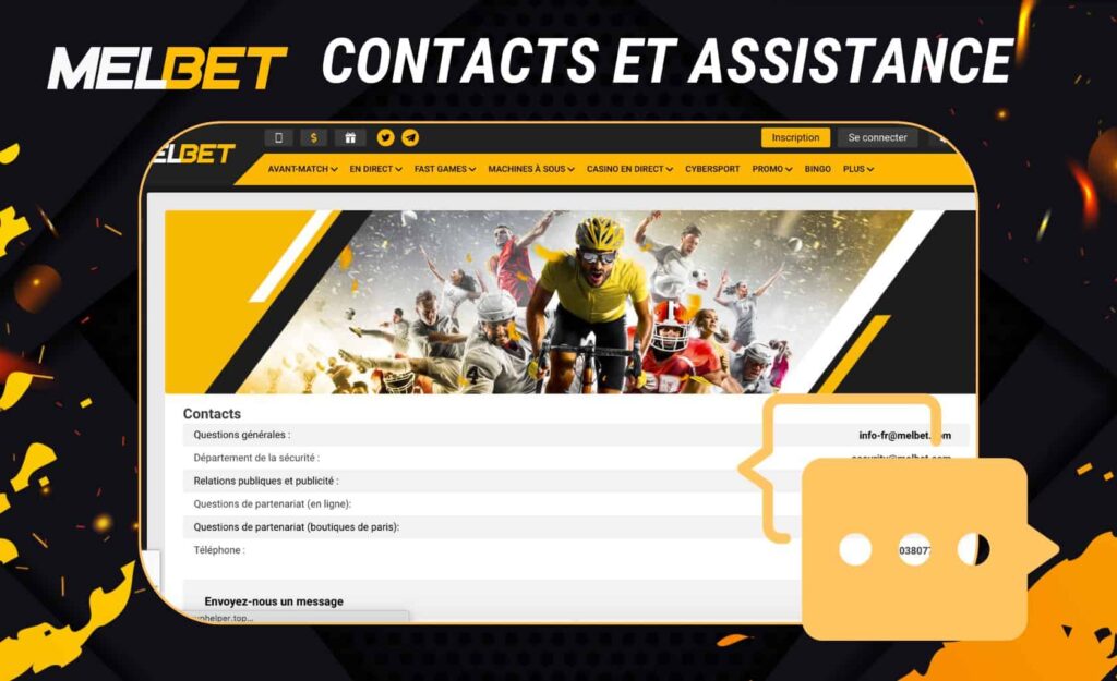 Contacts et assistance Melbet Côte d'Ivoire 